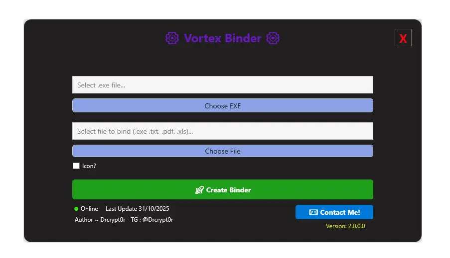 Vortex Binder